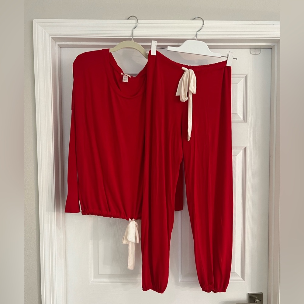 Eberjey Slouchy red PJ set